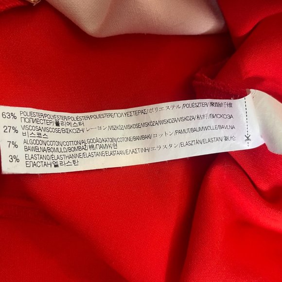 Gorgeous Zara colourblock mini dress orange cream black size S flattering - Picture 6 of 6